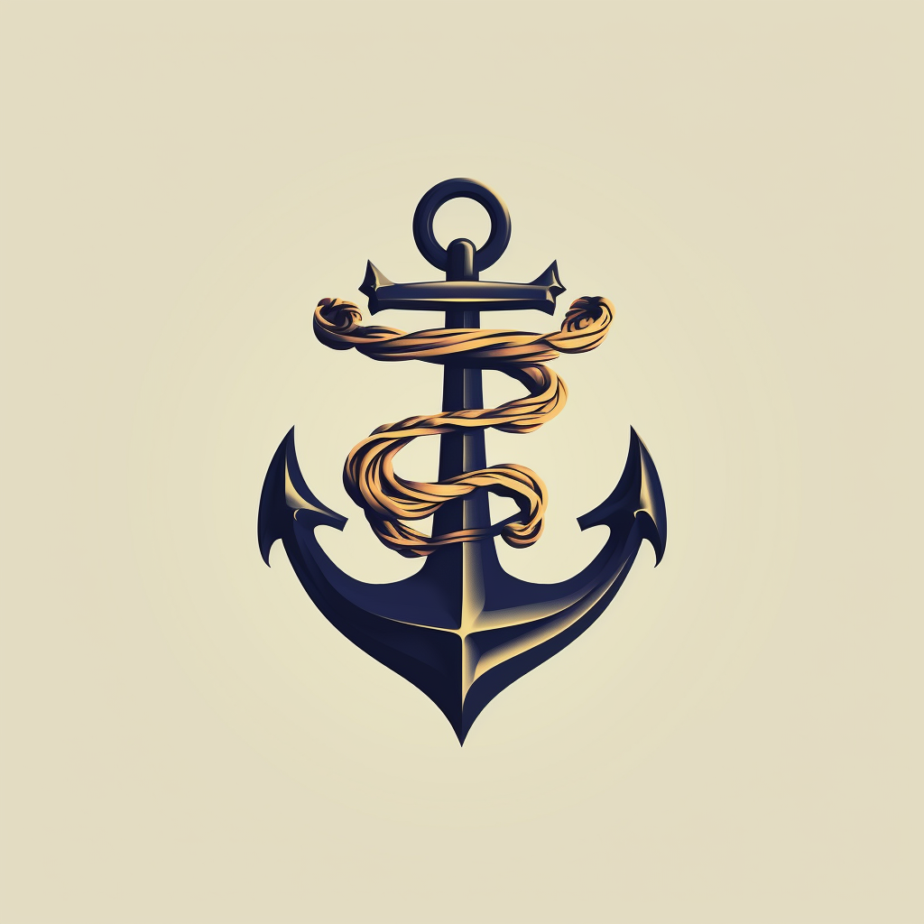 Modern anchor logo design