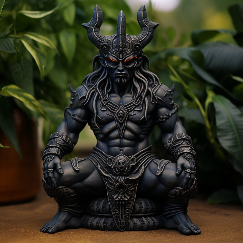 Dark Titan of Purgatory - Obsidian Statue