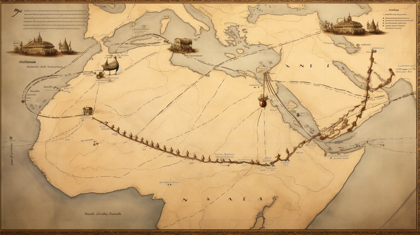 Ancient Egypt trade routes map