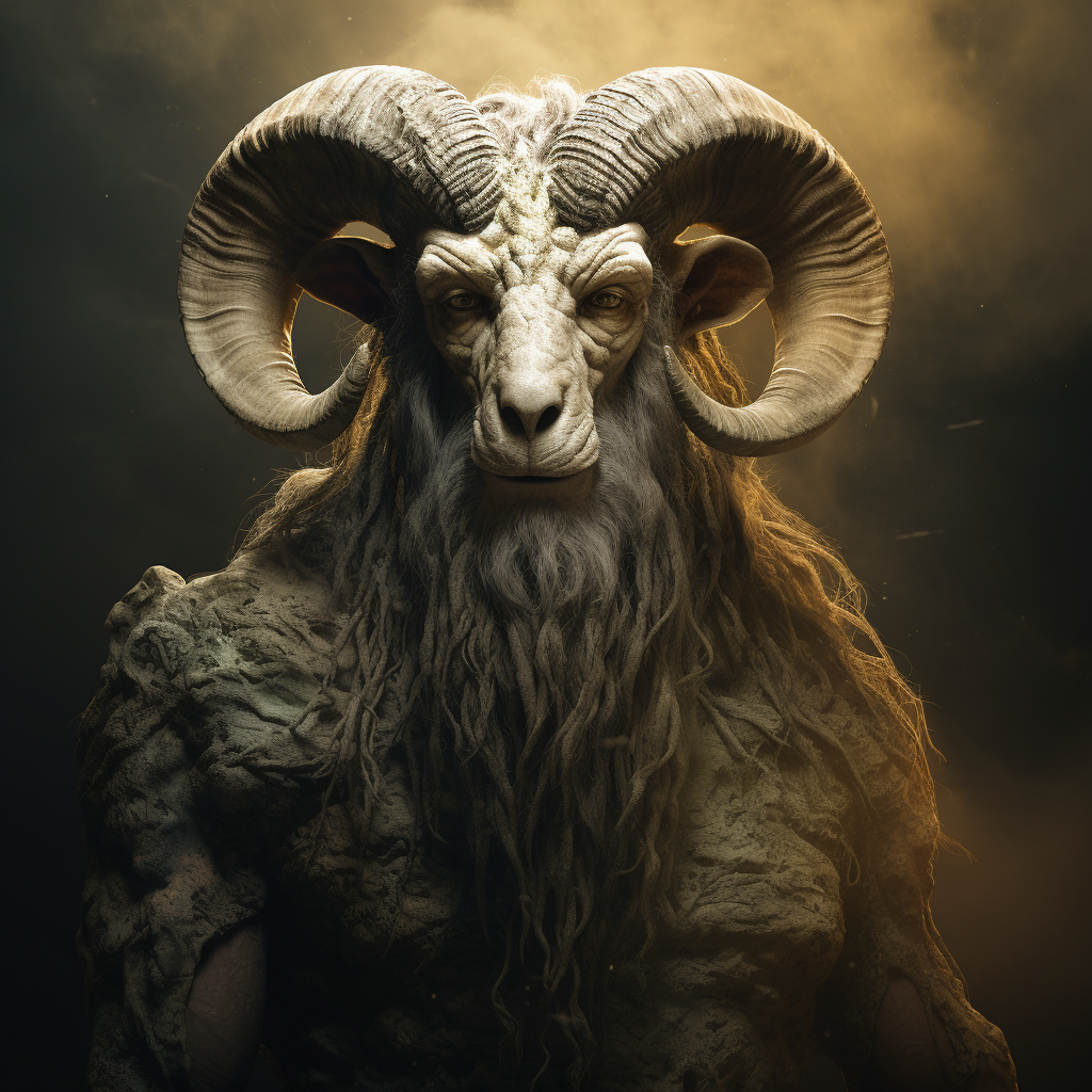 Half man half goat ancient god