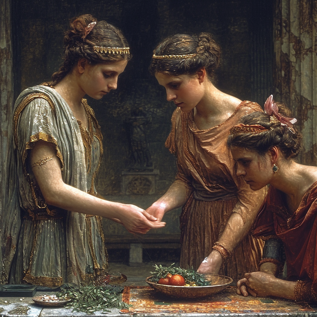 Ancient Greece Servants Woman Care