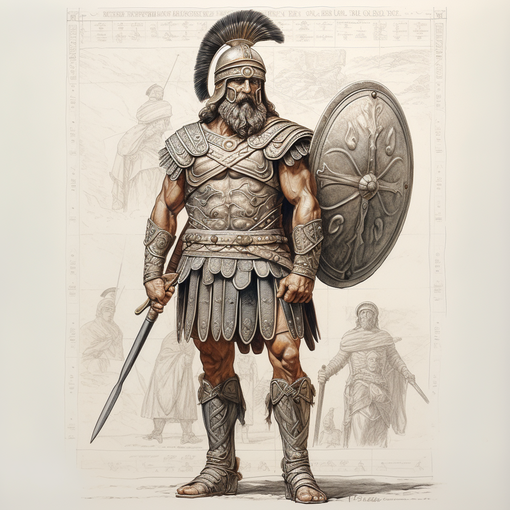 Ancient Macedonian Dwarf Hoplite illustration