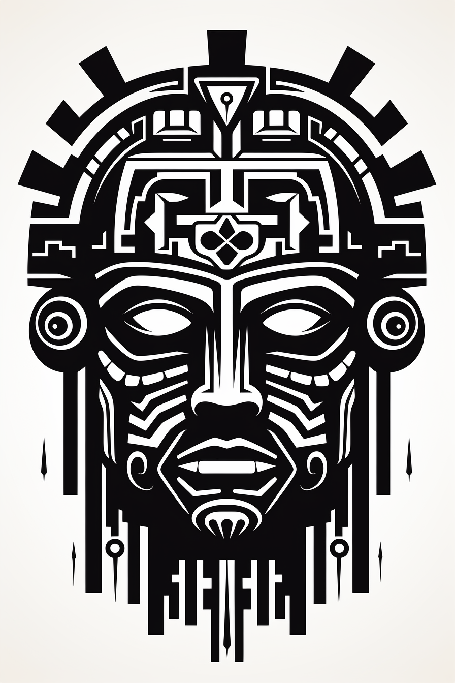 Ancient Mayan Flat Black Logo