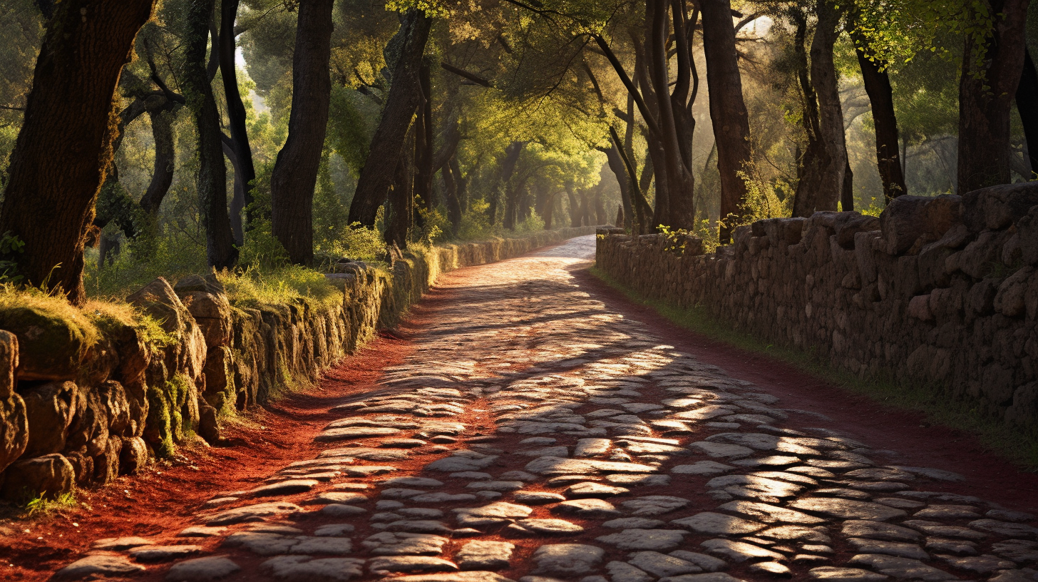 Image showcasing the Via Appia's architectural marvels