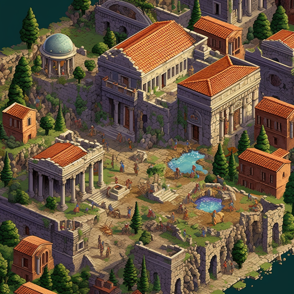 Pixelated Ancient Rome Adventure