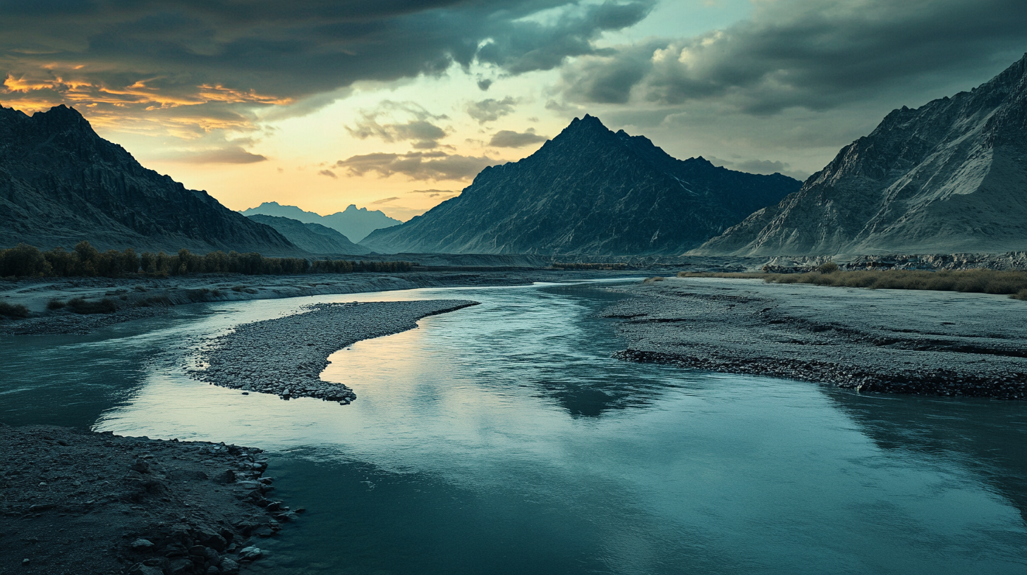 Gorgeous Saraswati River Landscape View