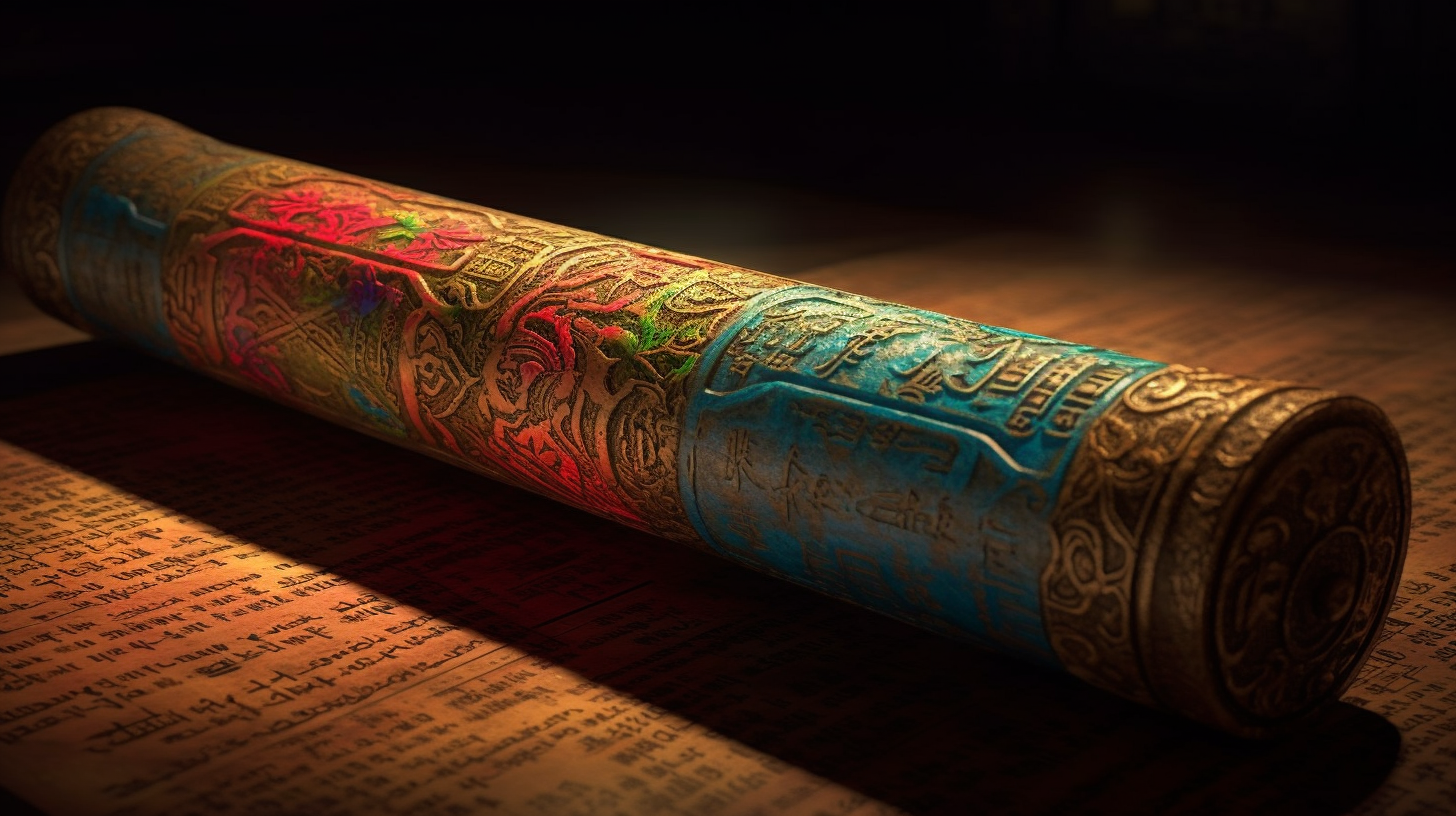 Ancient Scroll Language Bright Display