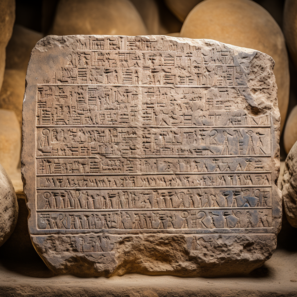 Stone Tablet with Code