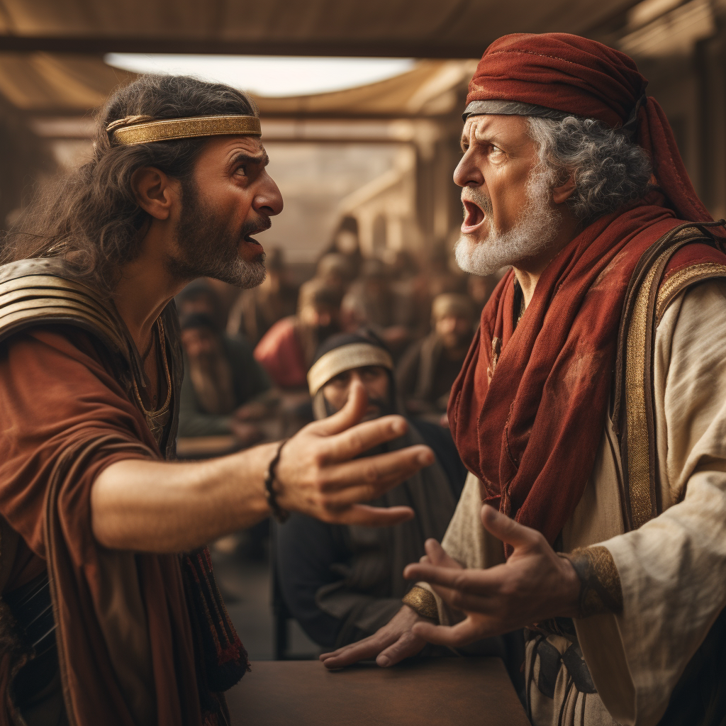 Hyper-realistic ancient Hebrew argument