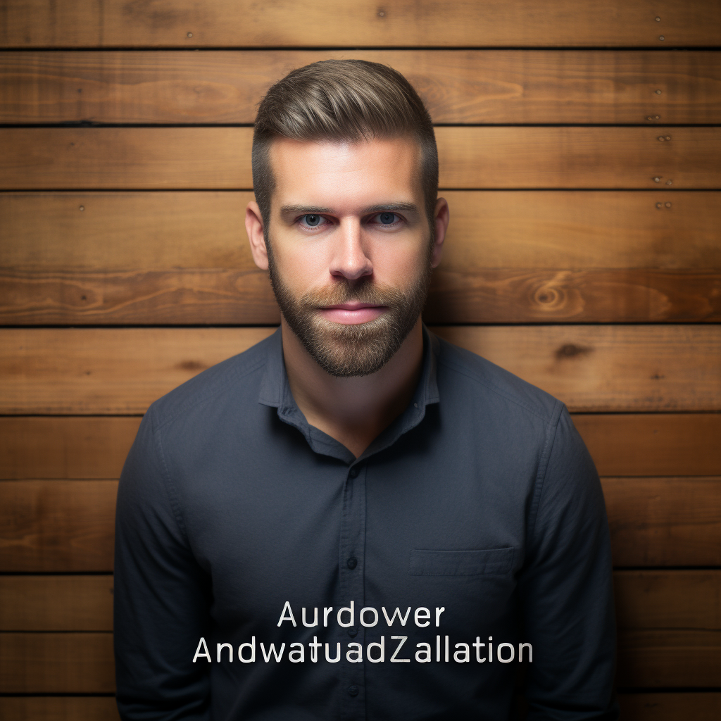 Andrew A - Digital Marketer on Wooden Background