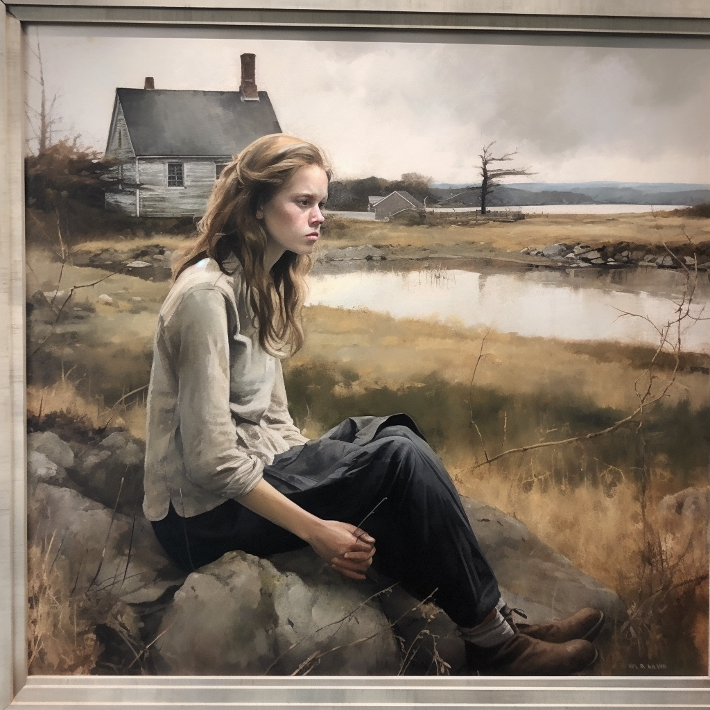 Andrew Wyeth style painting artwork