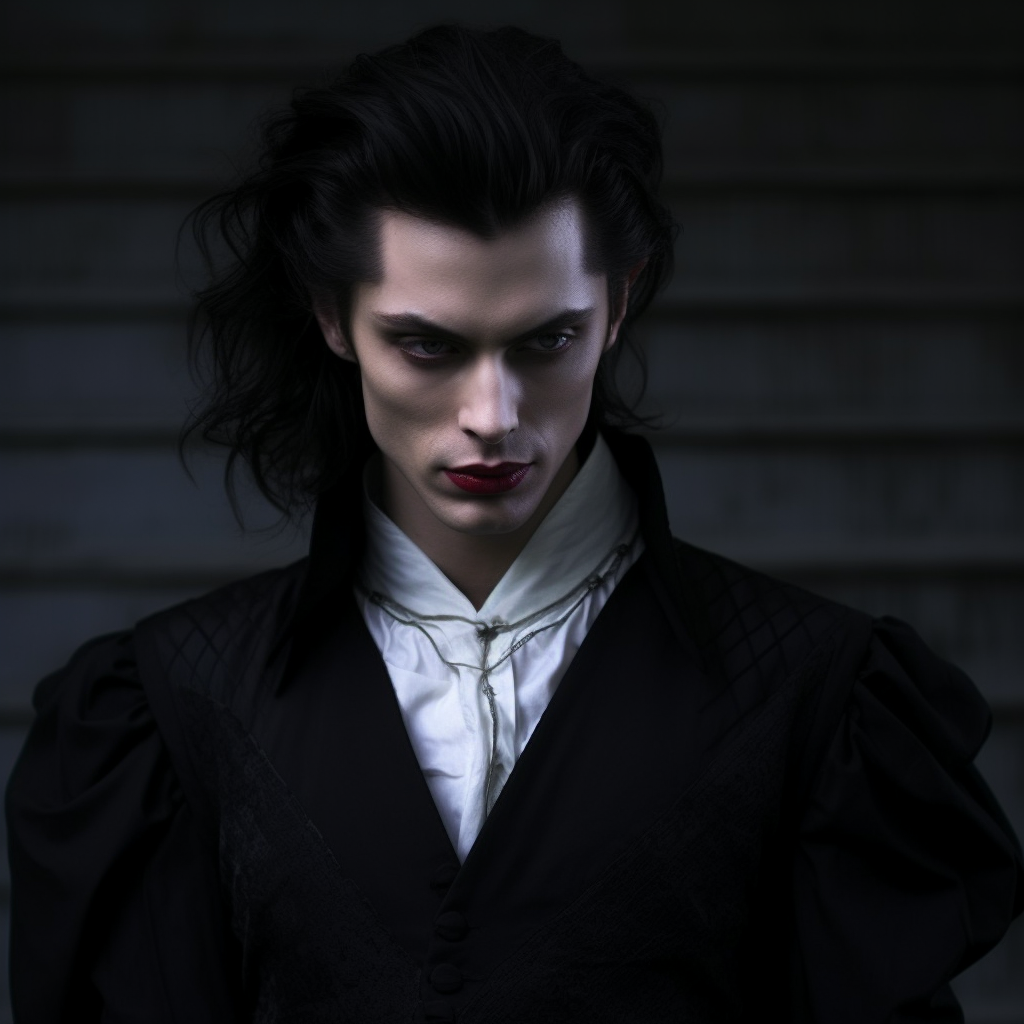 Mysterious and Seductive Androgynous Male Vampire