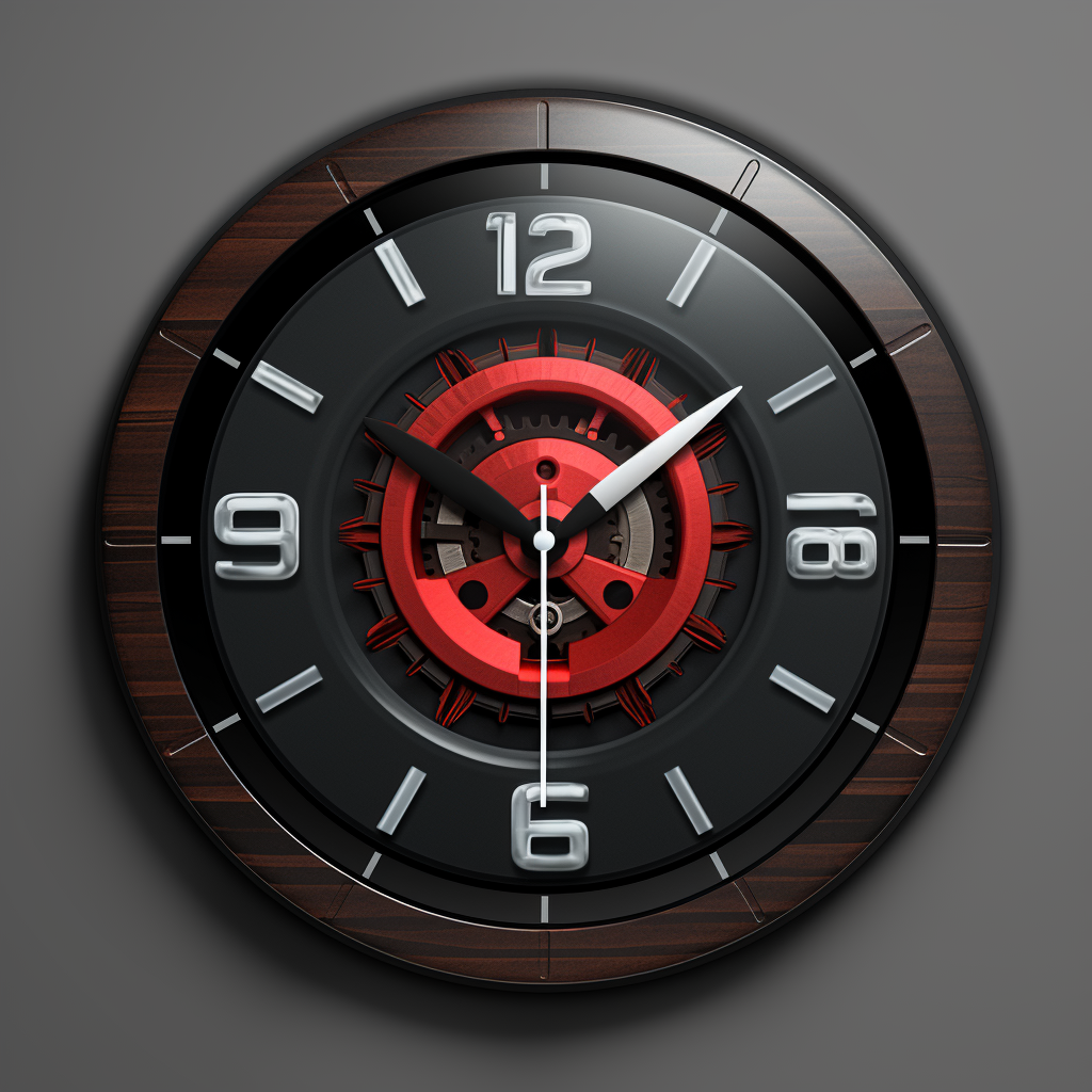 Stylish android clock widget on a smartphone