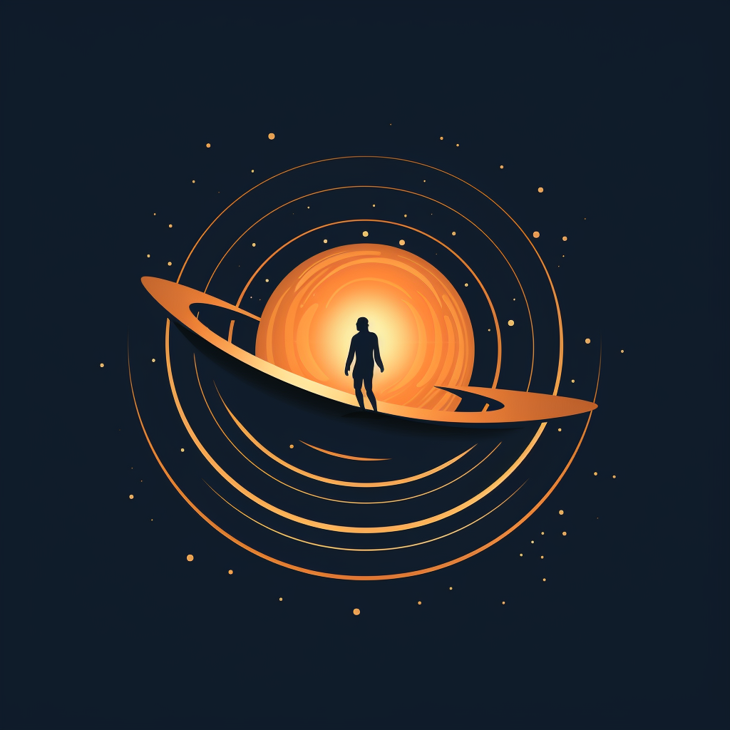 Minimalist Andromeda Galaxy Silhouette