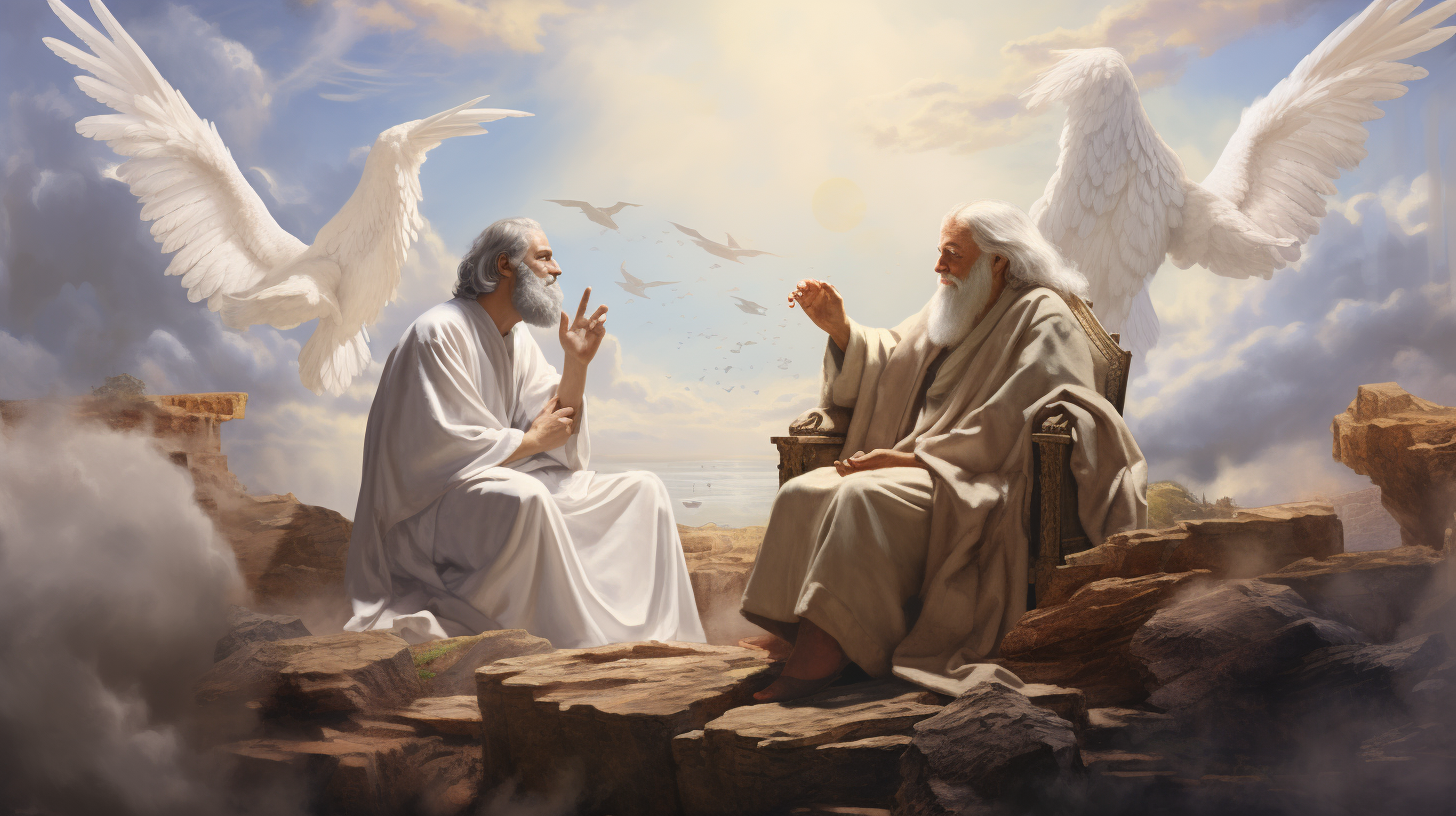 Angel and Wise Old Man Talking