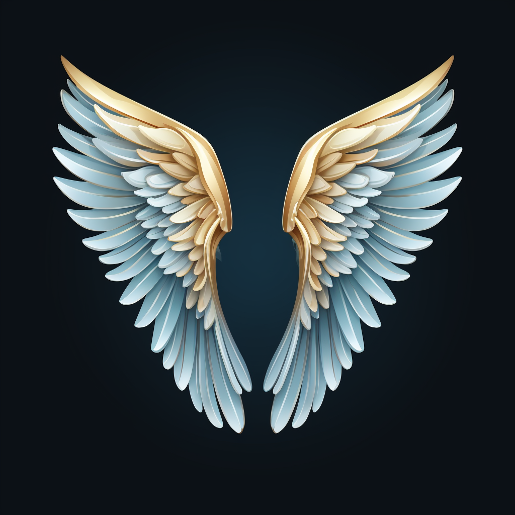 Beautiful angel wing icon