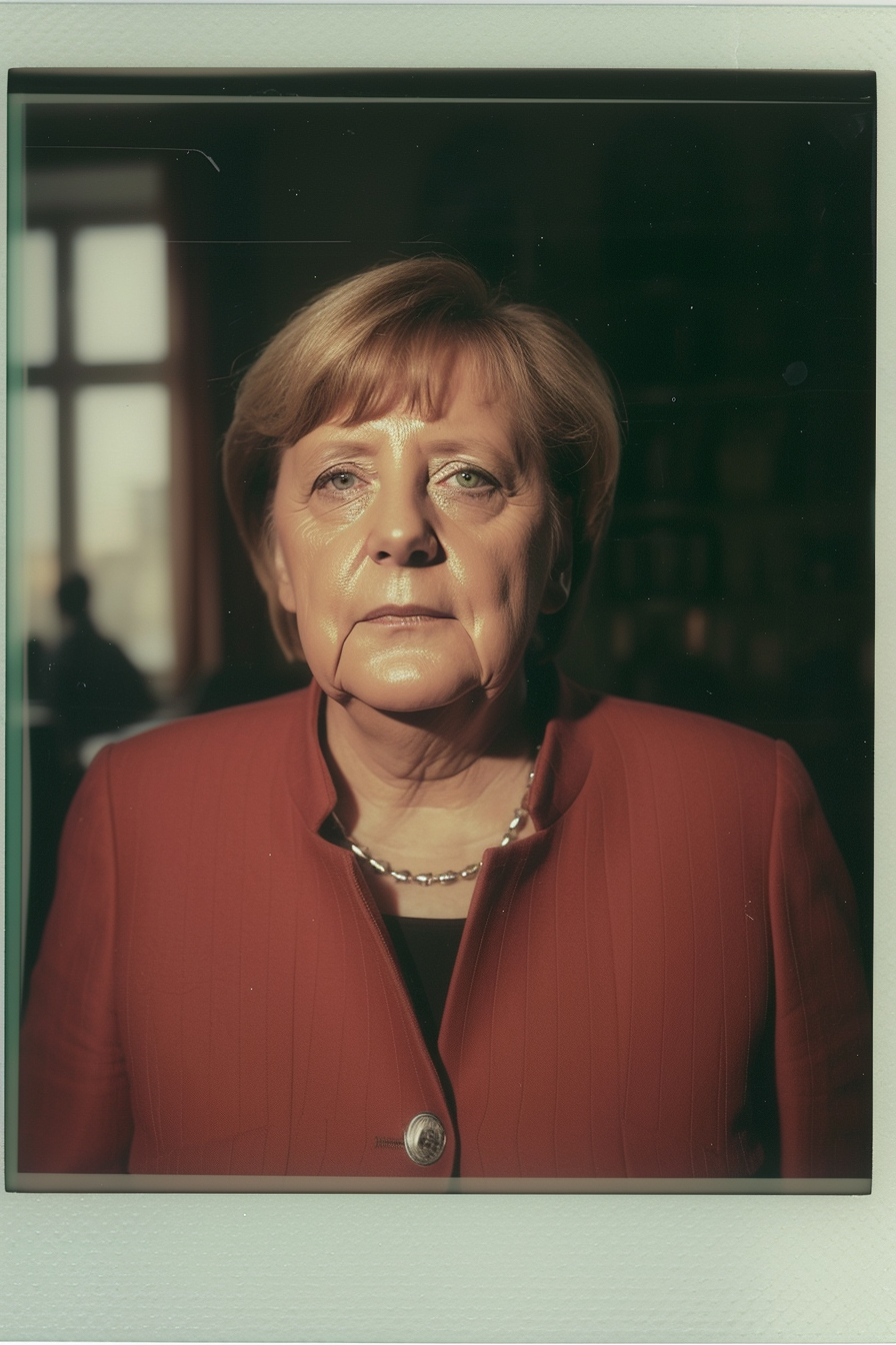 Angela Merkel portrait by David Lynch