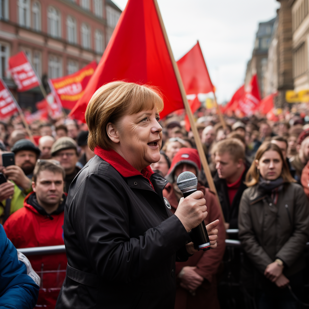 Angela Merkel fighting for teacher rights