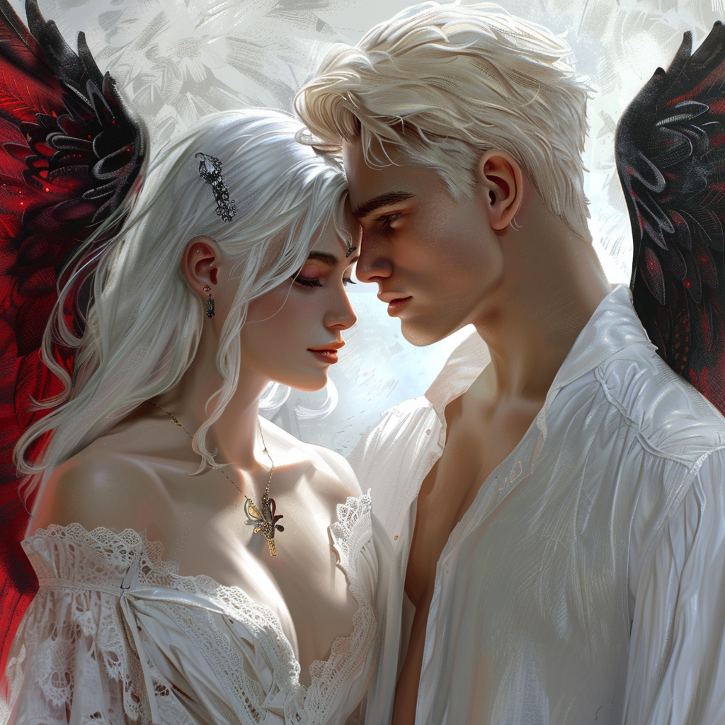 Angelic Couple Art Illustration