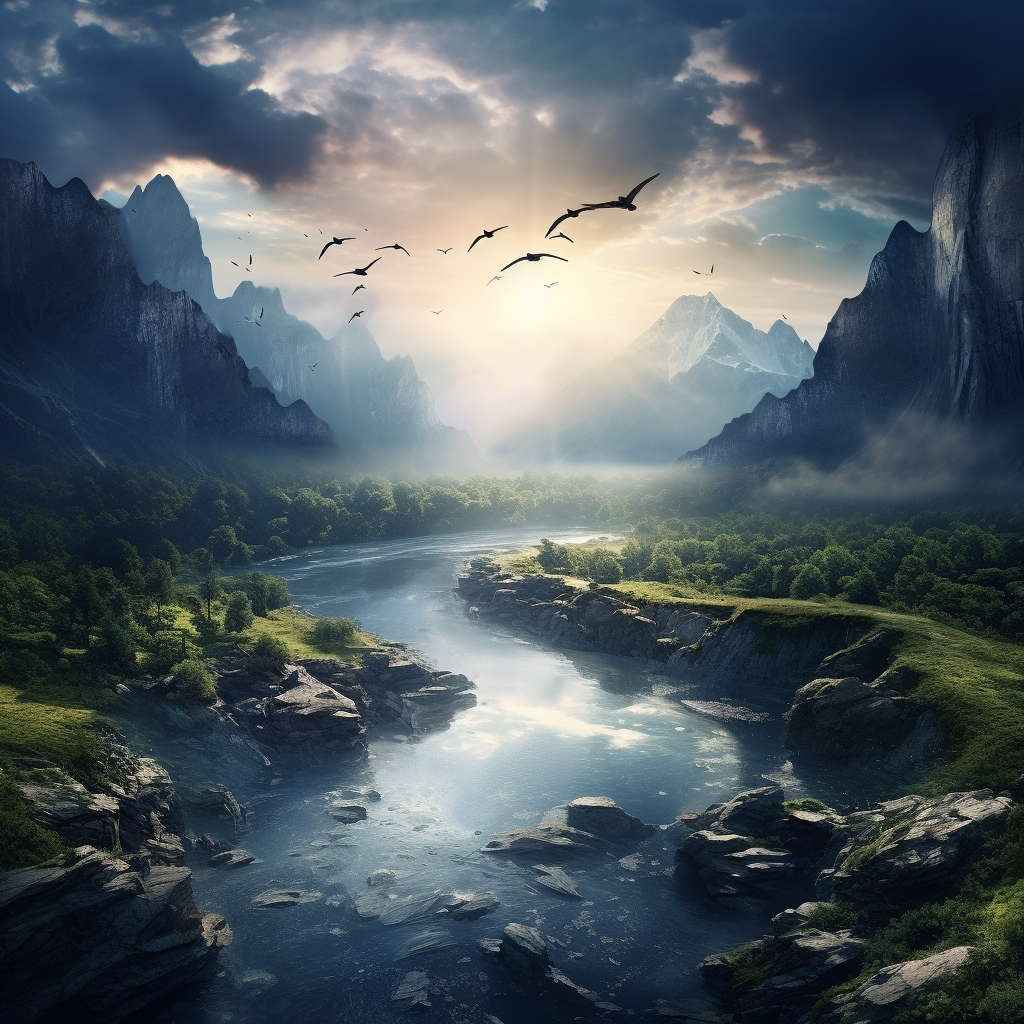 Angelic breathtaking scenery image