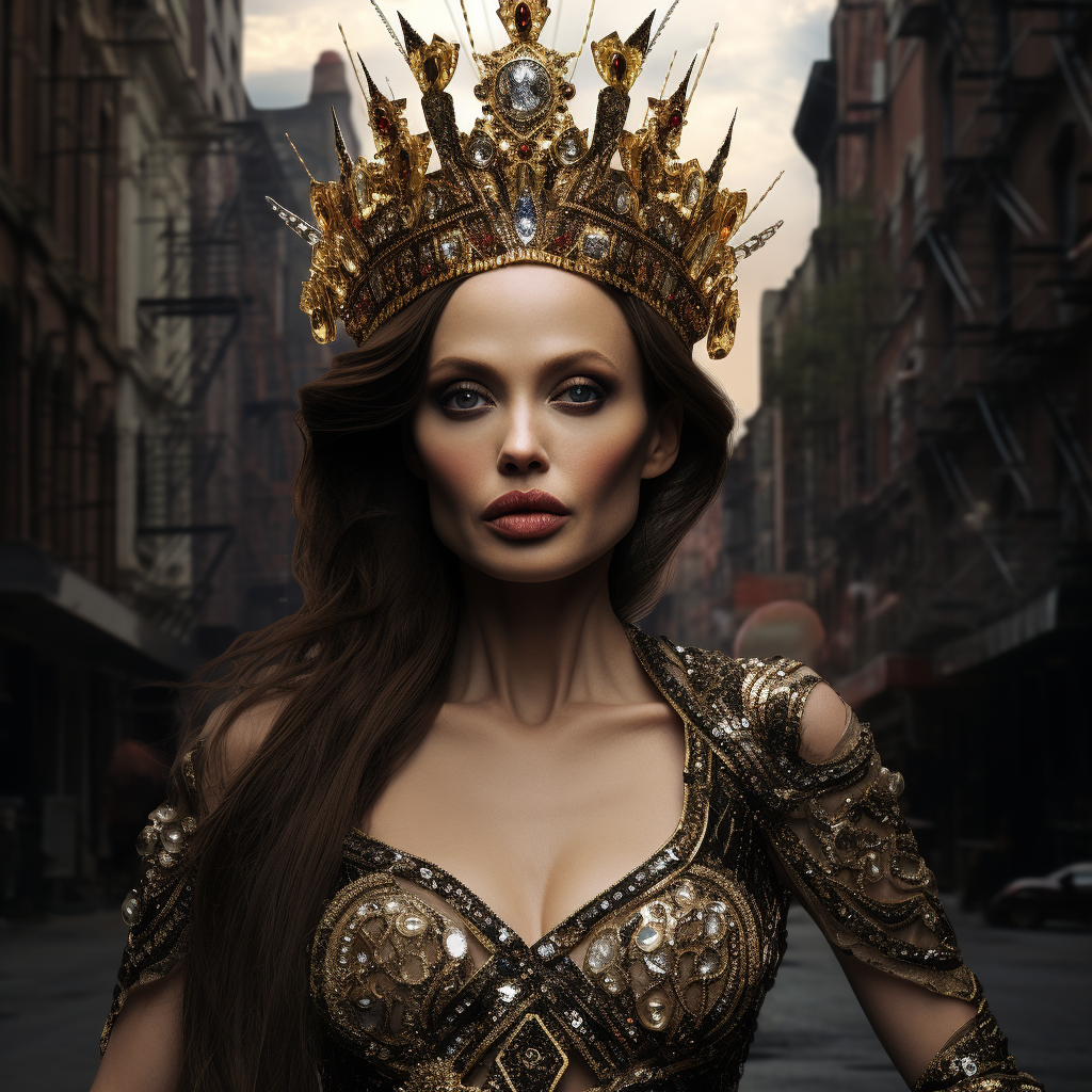 Angelina Jolie as Queen in New York