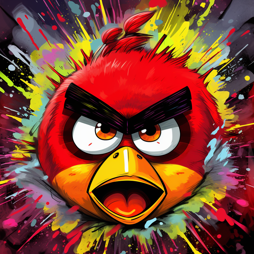 Colorful Angry Birds Pop Art