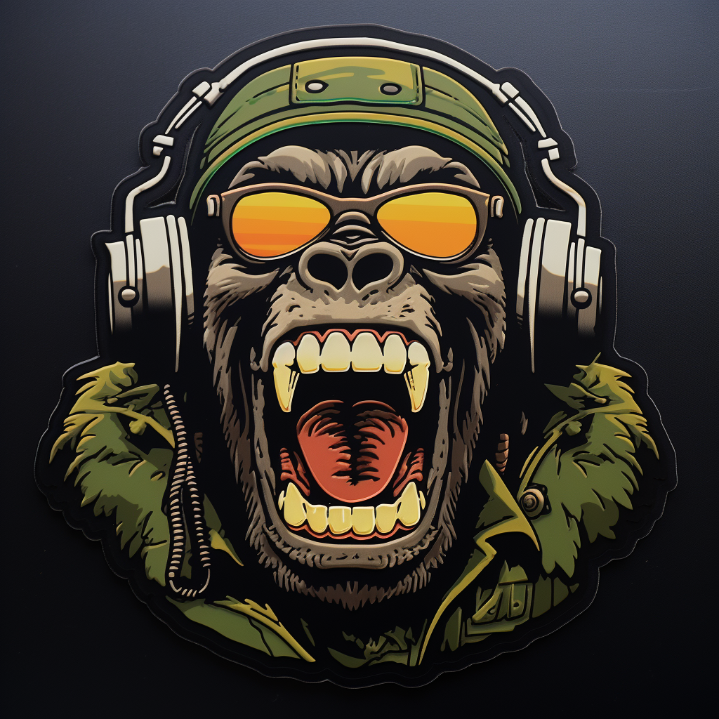 Angry Gorilla Steampunk Rubber Patch