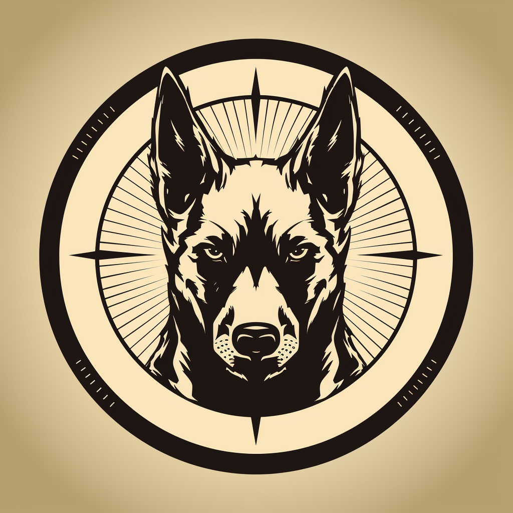 Angry Belgian Malinois Head Logo