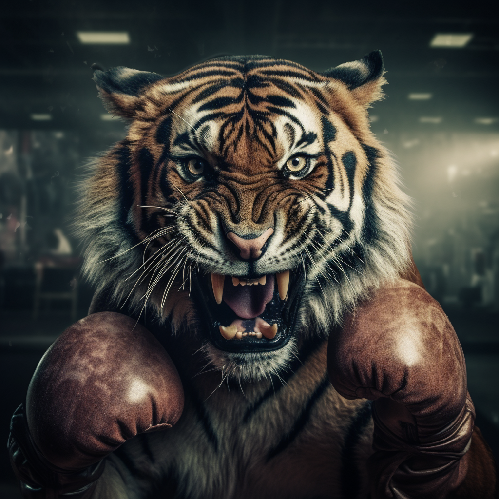 Tiger with Boxing Glove