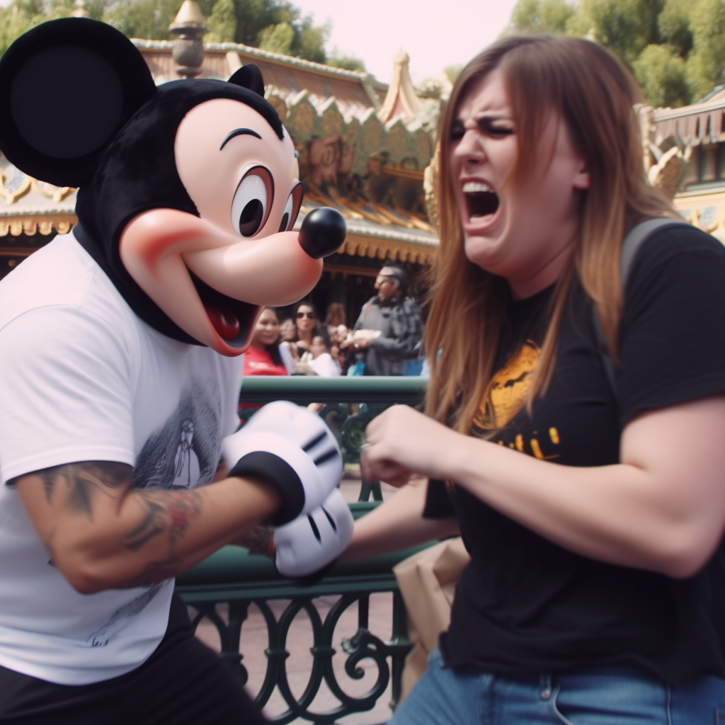 Angry White People Beating Goofy