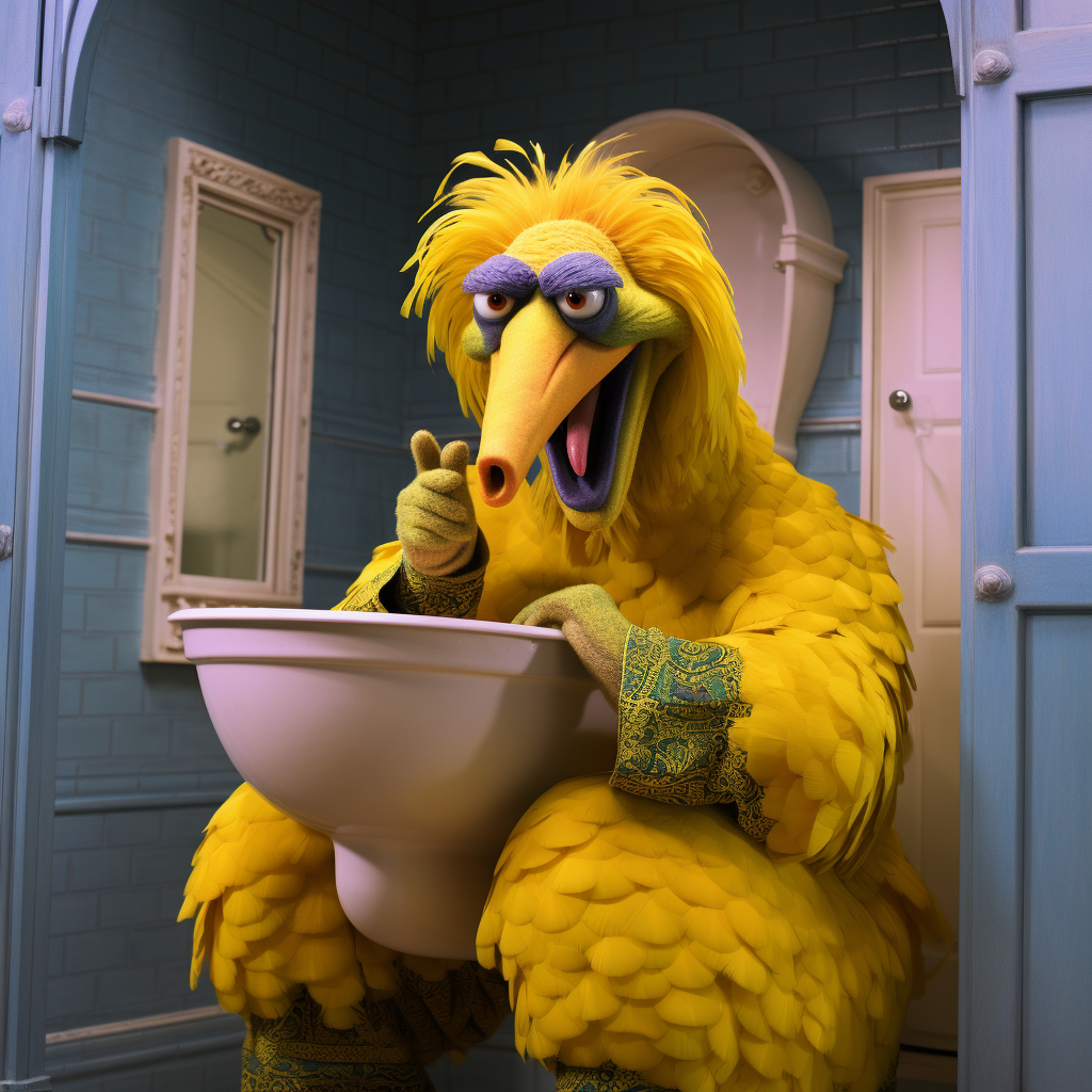 Big bird furious with new toilet