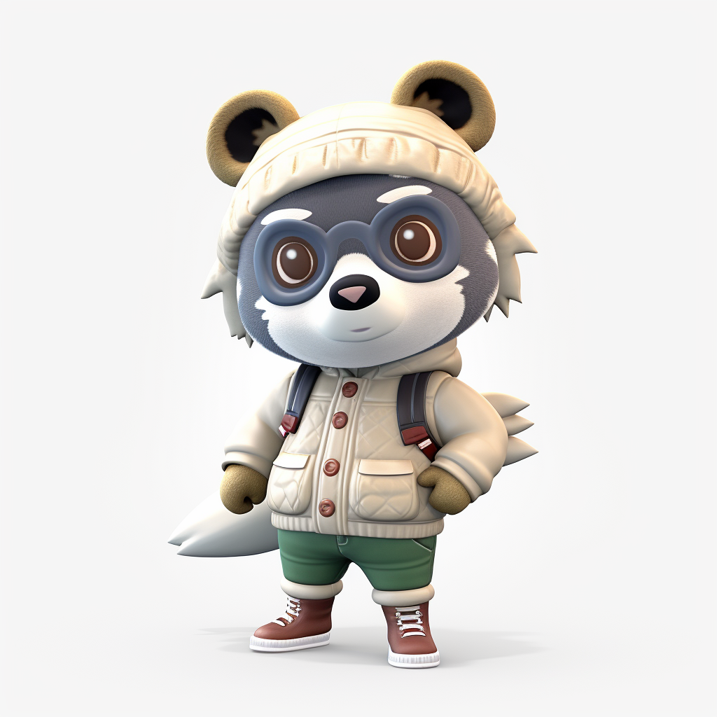 Animal Crossing Character in Ski Mask