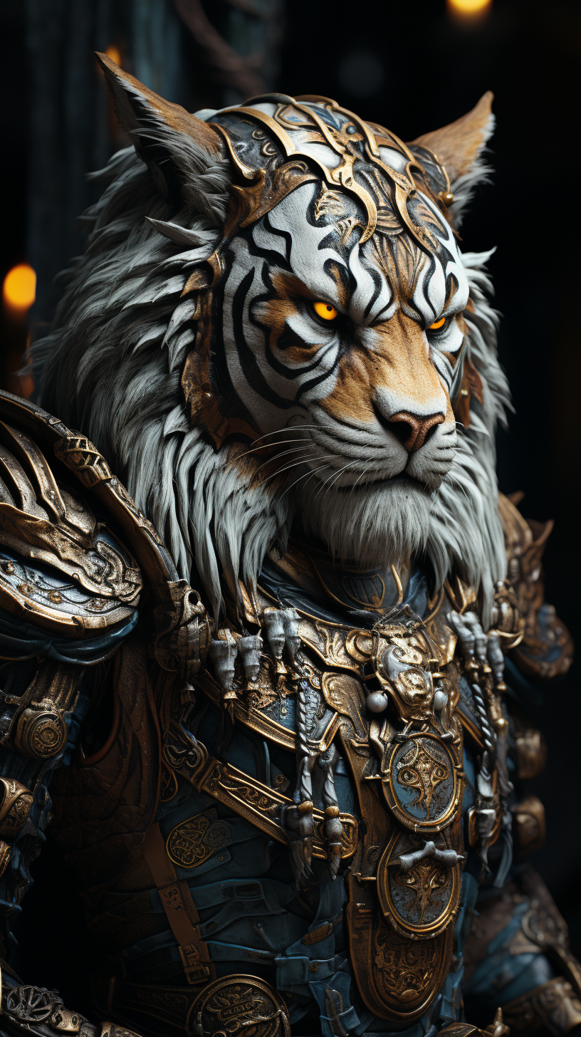 Realistic Tiger Warrior Artwork