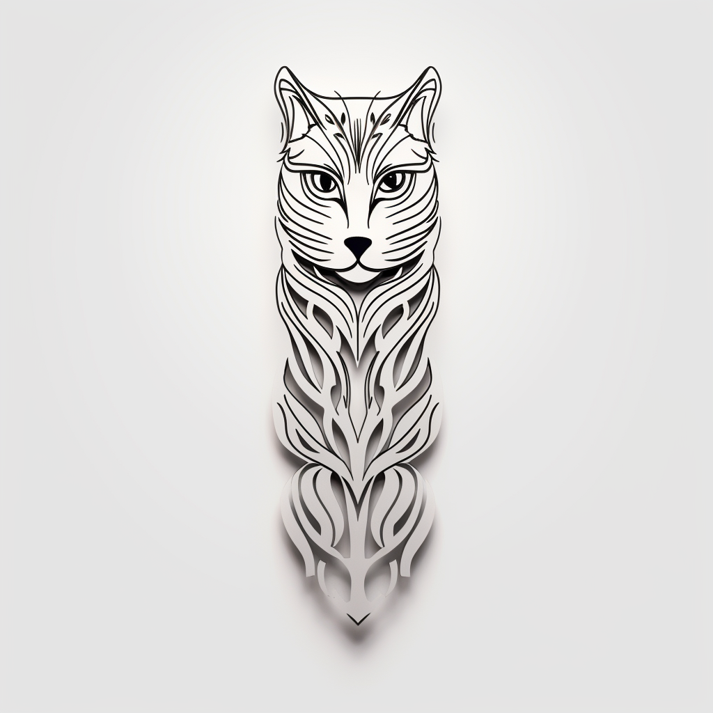 Animal-shaped bookmark outline