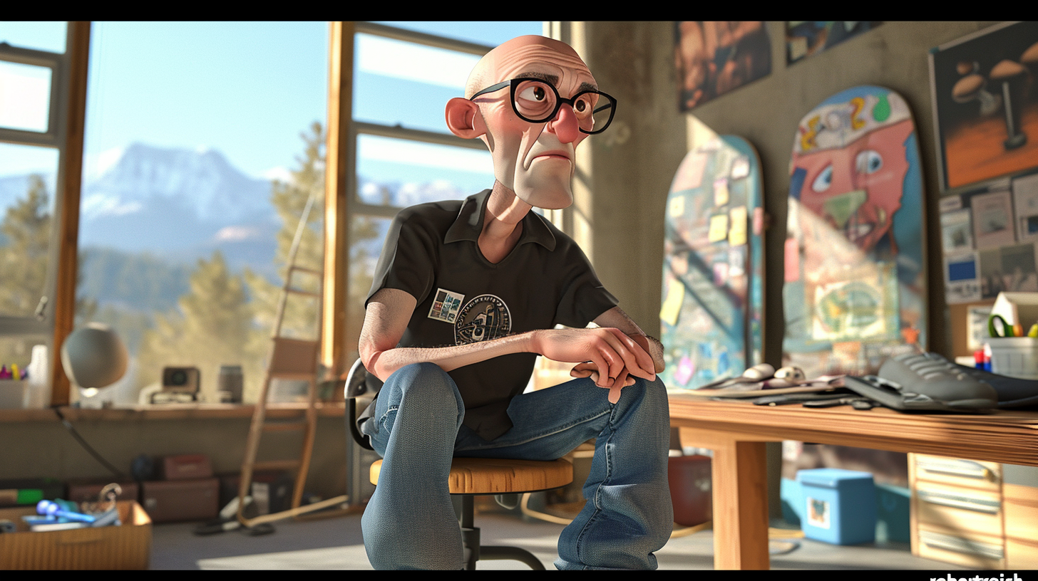 animated character wearing jeans and black tshirt