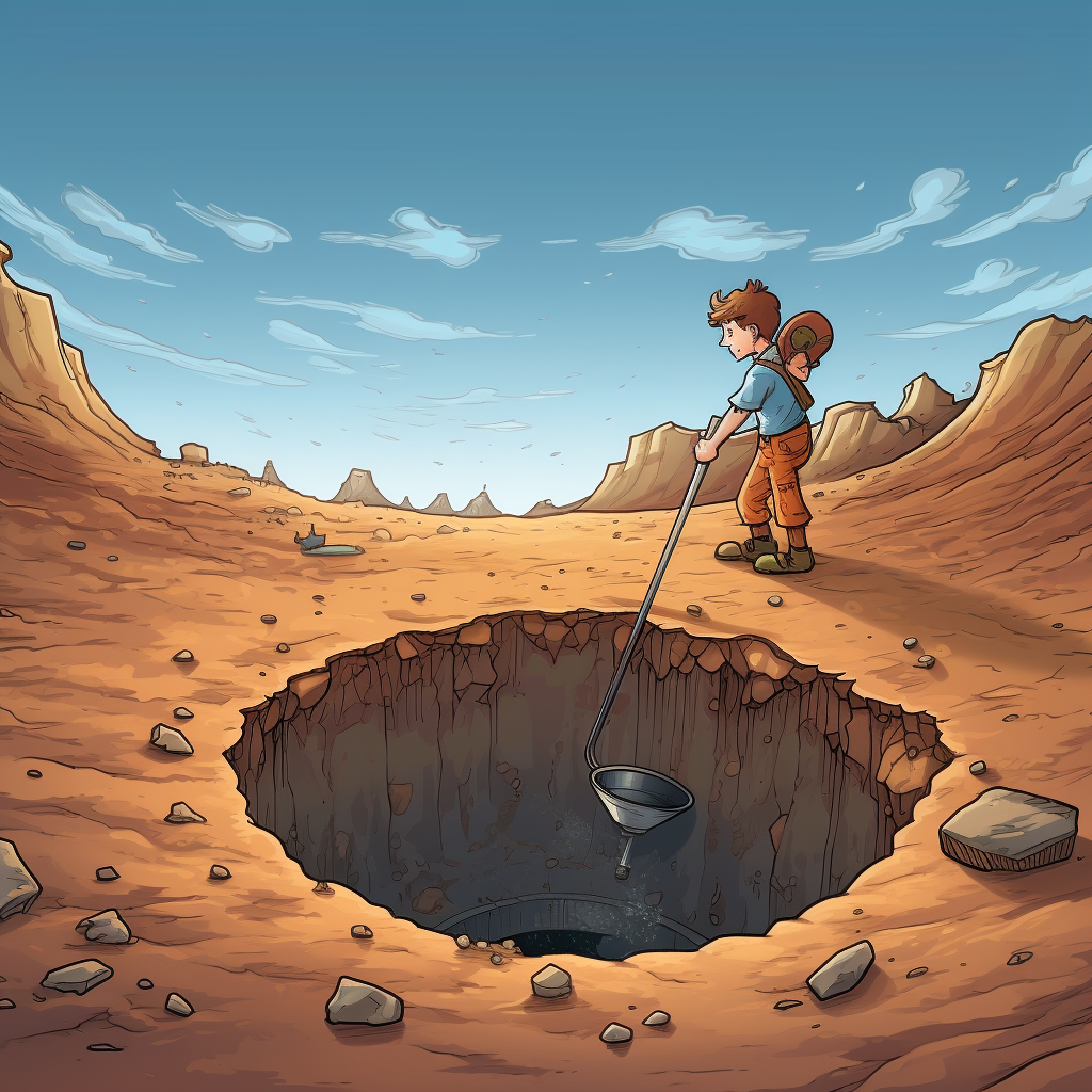 guy digging hole animated