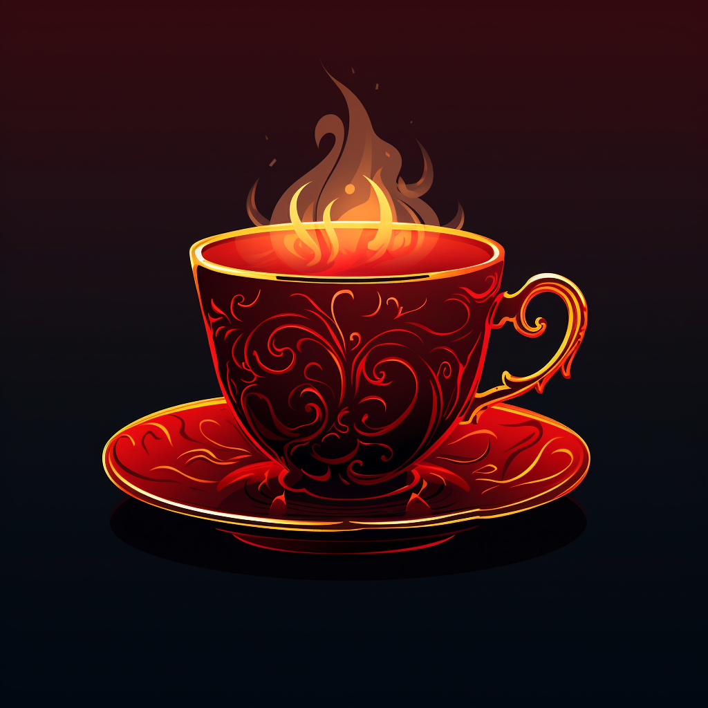 Red dark teacup animation