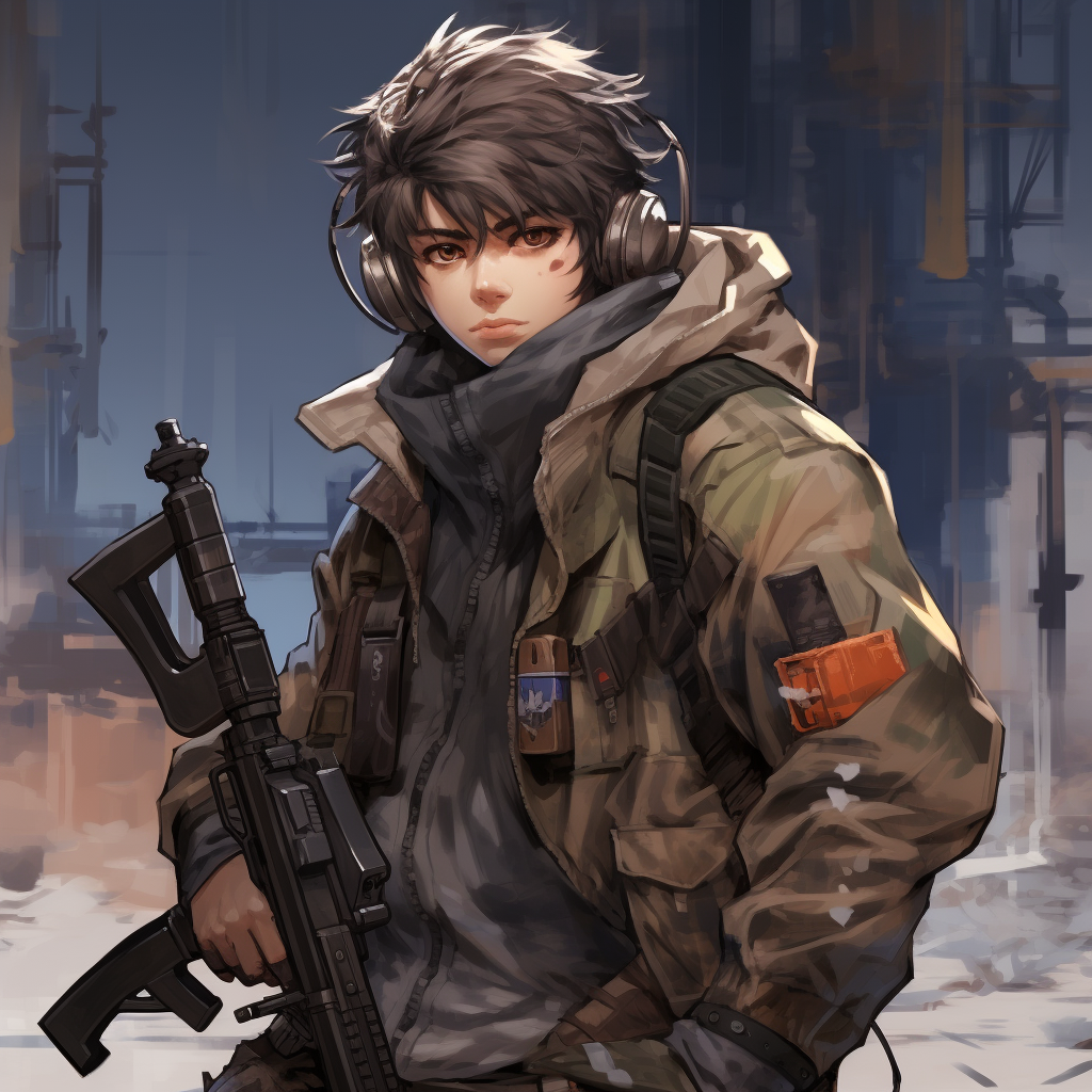 Anime Boy with Sniper and Ammo