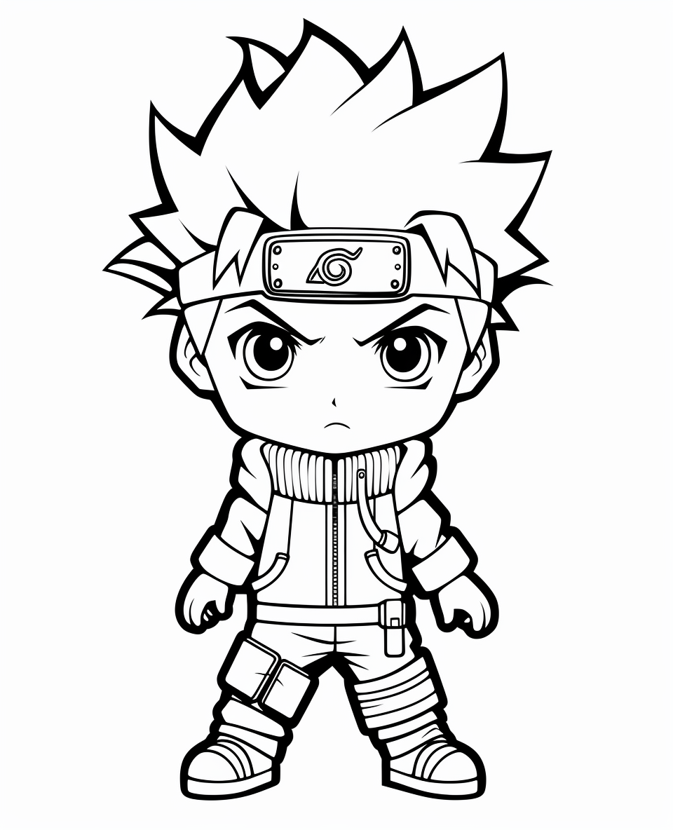 Coloring page of Anime Naruto