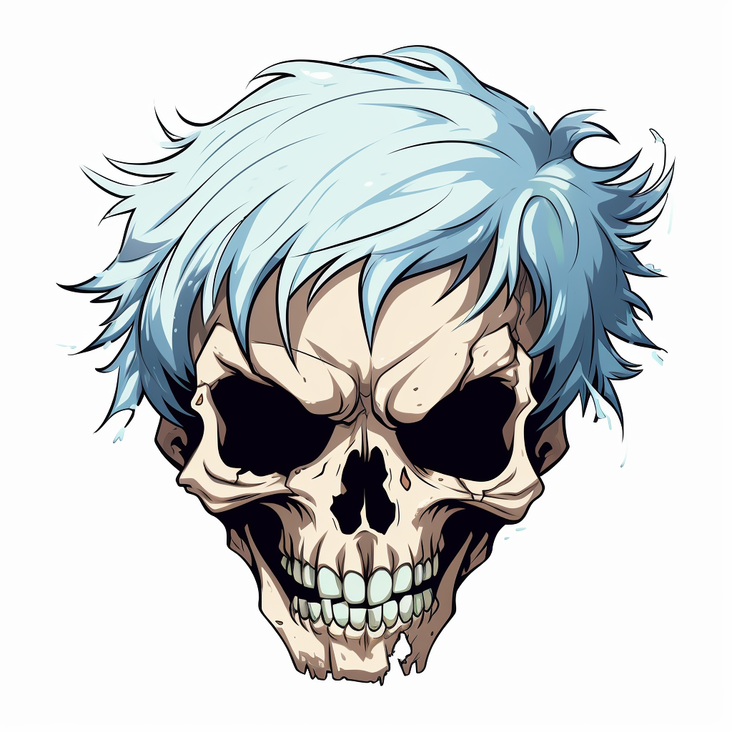 Cartoon skull clipart illustration