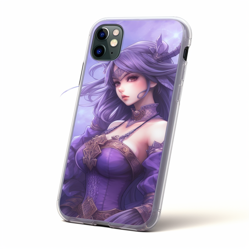 Anime Beauty with iPhone15 Pro in Purple