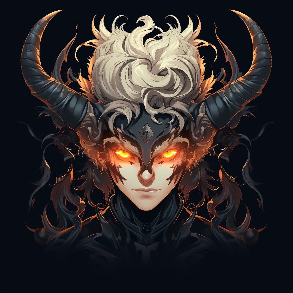 Anime character with horns design