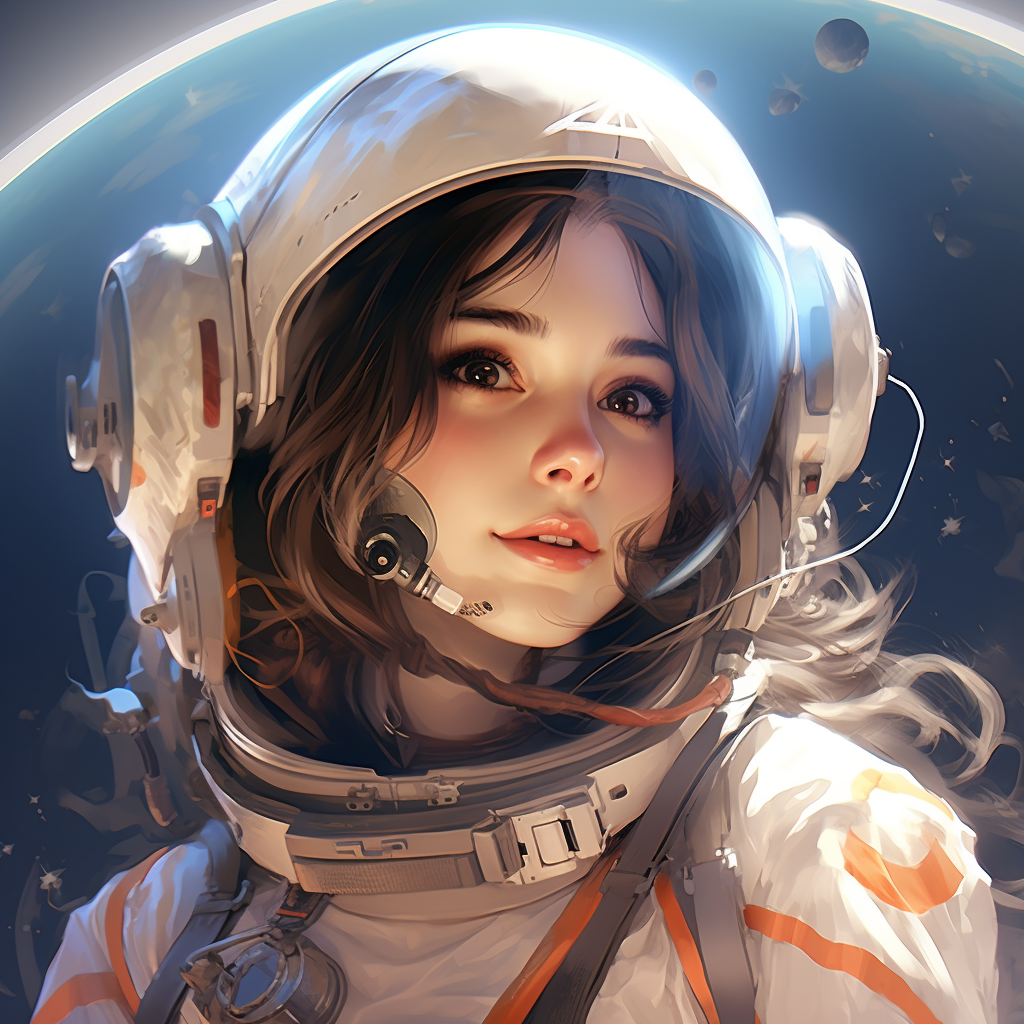 Anime Female Astronaut Illustration