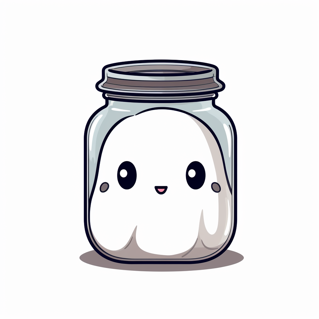 Adorable Anime Ghost in Jar