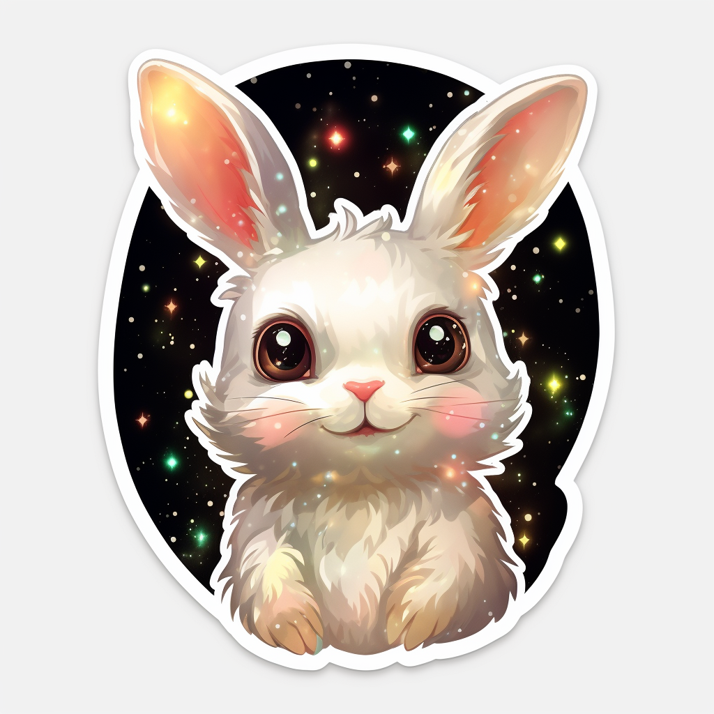 Adorable Anime Bunny Sticker