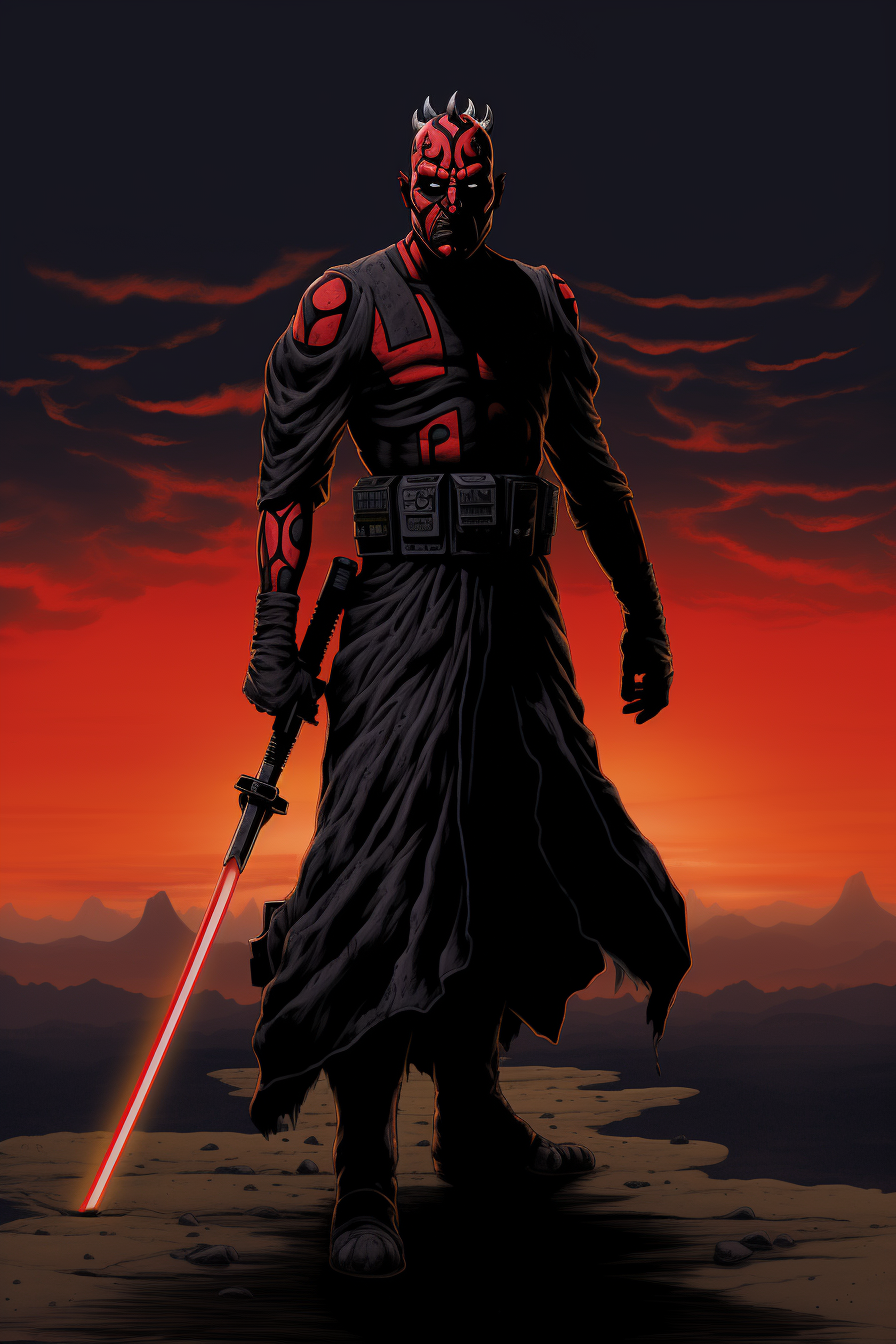 Anime Katsuhiro Otomo Style: Full Body Darth Maul