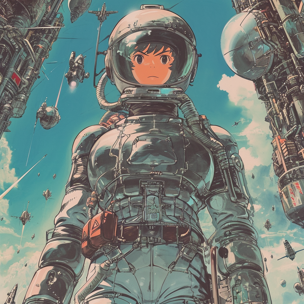 Space Action Hero in Neo-Vintage Armored Suit