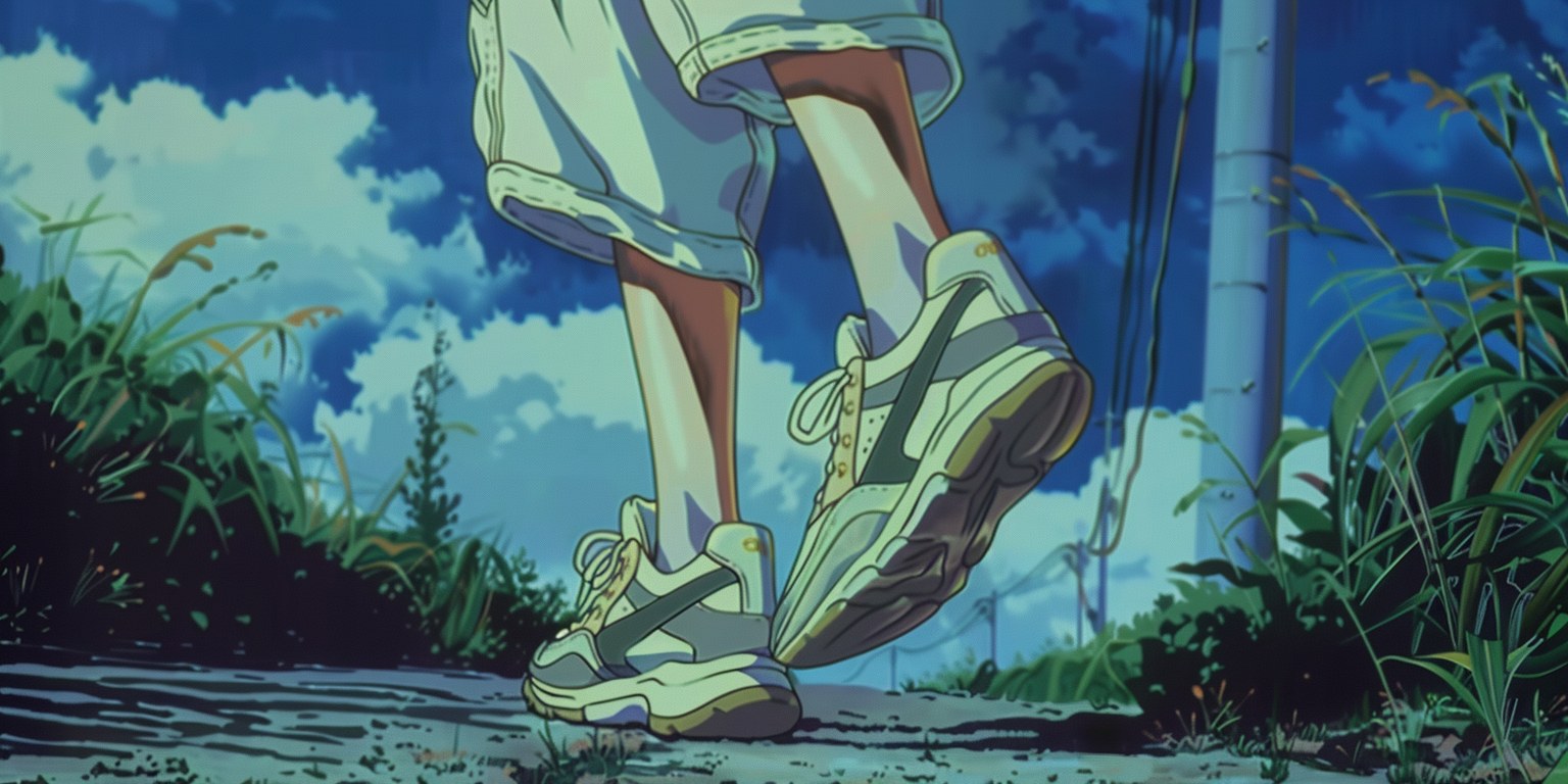 Shonen anime shoe walk