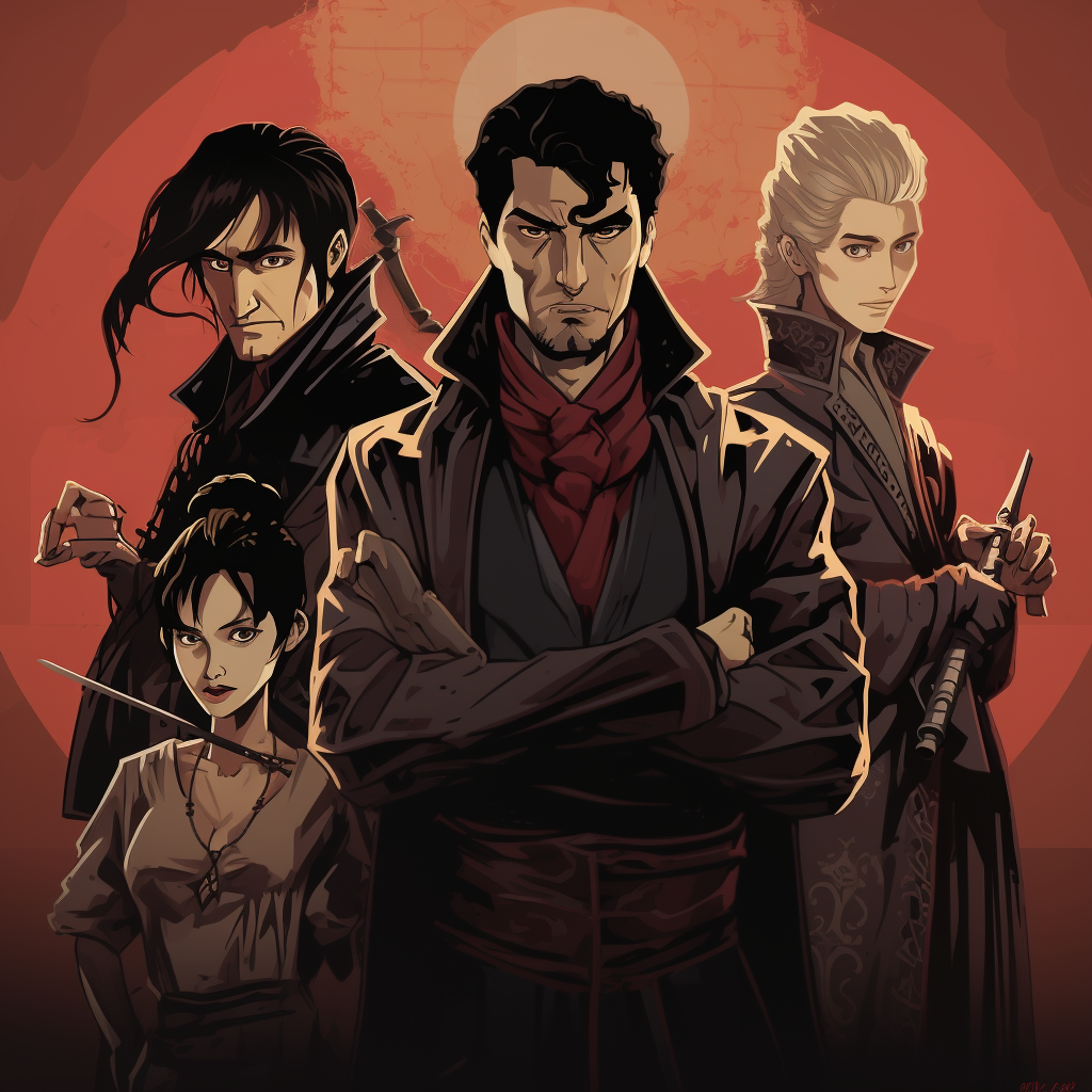 Anime-style main characters from What We Do In The Shadows