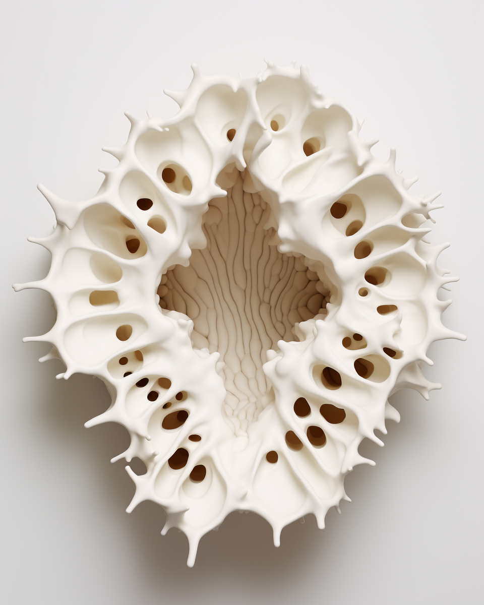 Anish Kapoor's porous plaster Baroque object